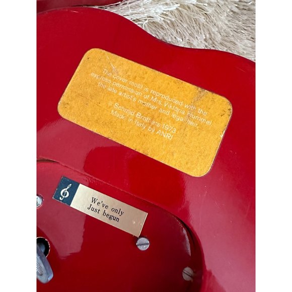 1973 Schmid Brothers Hummel Girl Wood Music Trinket Box Plays “Love Story” ANRI - Picture 4 of 4